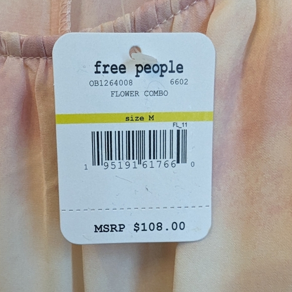 NWT Free People Intimately Full On Maxi Slip Dress Pink Tie Dye Size M - Picture 4 of 6